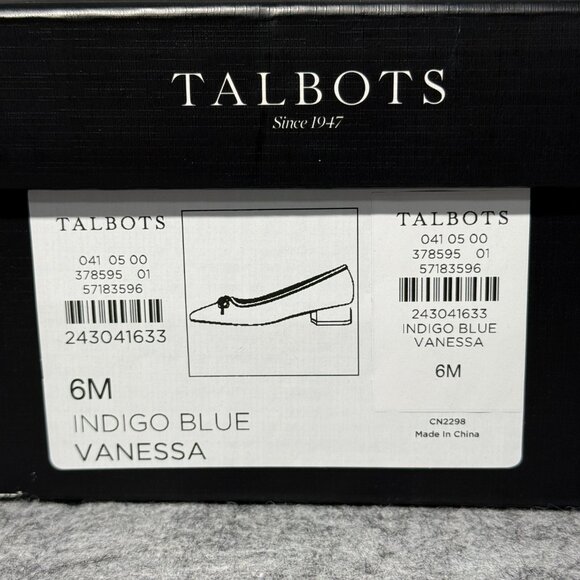 Talbots Vanessa Pumps - Size 6 - Indigo Blue Suede Shoes - Block Heel - Picture 12 of 12